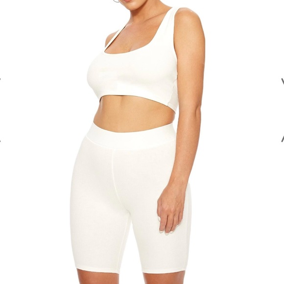 LAST ONE Naked Wardrobe Ribbed racerback short set - Picture 4 of 7